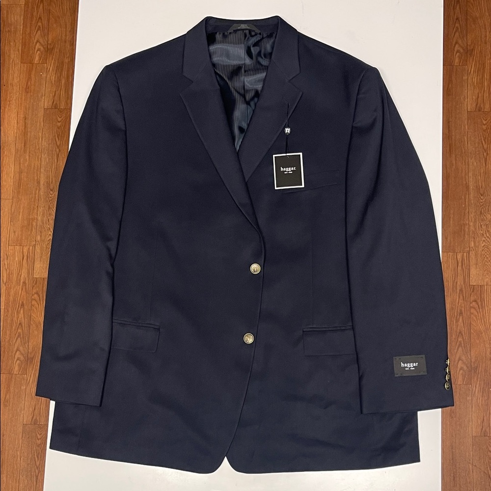 Haggar Men's Dark Blue Sport Coat. NWT. 52L